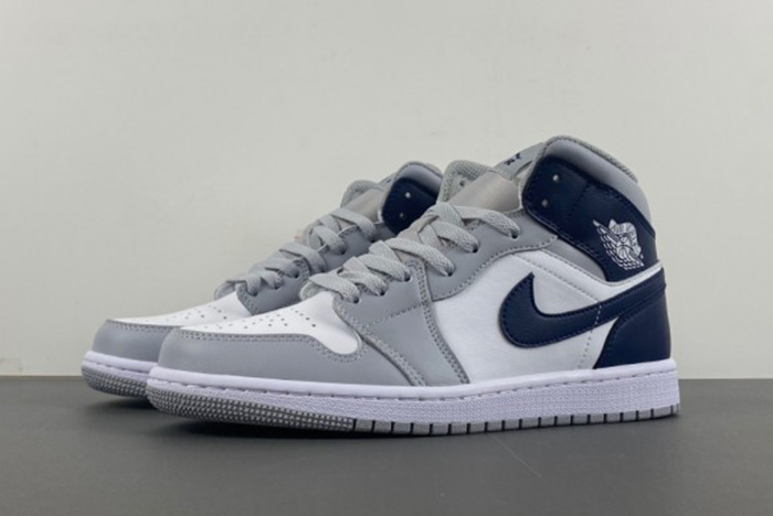 Jordan 1 Mid Wolf Grey Midnight Navy Men's DQ8426-104