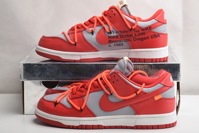 NIKE DUNK LOW Off-White  UNIVERSITY RED - CT0856-600