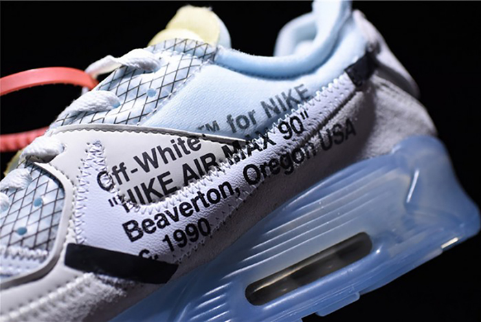 Off-White  x Nike Air Max 90 AM90 THE TEN 10 Sail Muslin Virgil Abloh AA7293-100
