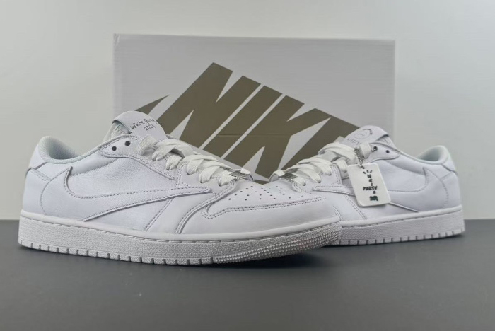 Travis Scott x Air Jordan 1 all white TD1228-111