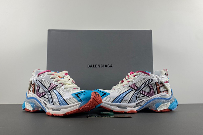 Balenciaga 7.5 white blue 772767-W3RBW-2325