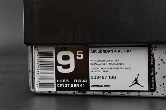 Air Jordan 4 Retro Pure Money white mens 308497-100