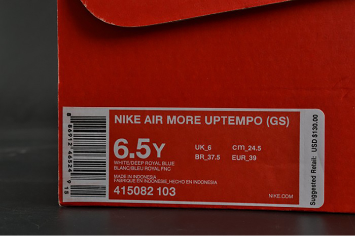 Nike Air More Uptempo "Knicks" White/Deep Royal Blue womens 415082-103