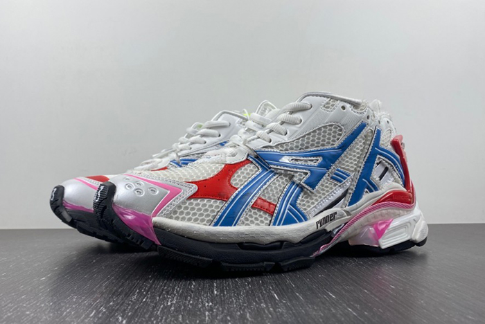 Balenciaga Runner Sneaker 'White Red Blue Pink' 677403 W3RB6 9645