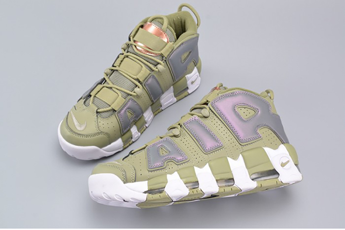 Nike Air More Uptempo "Iridescent" Dark Stucco/White 917593-001