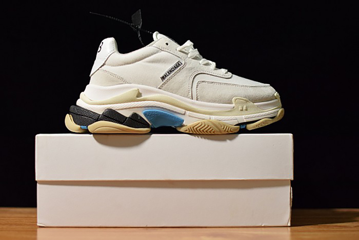 Balenciaga Triple S White Suede  500597 W0971 9000