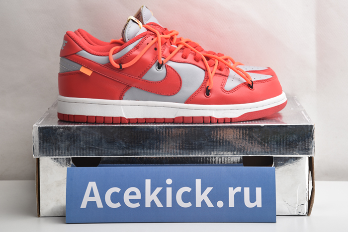 NIKE DUNK LOW Off-White  UNIVERSITY RED - CT0856-600