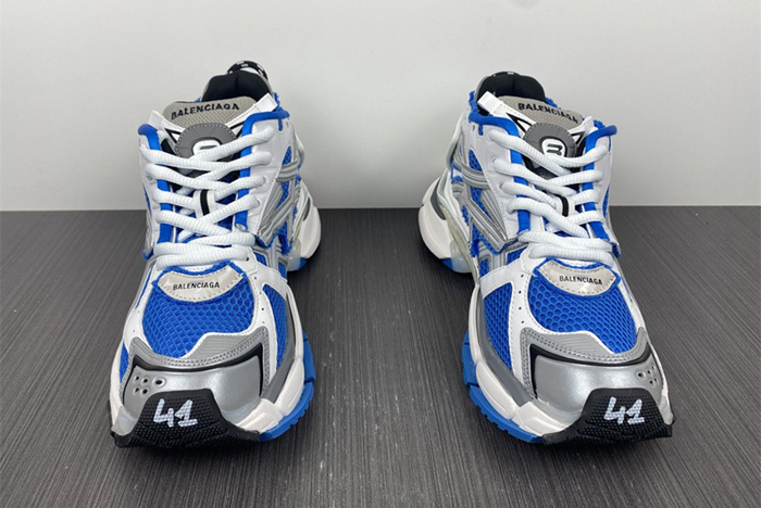 BALENCIAGA -Runner WHITE SAPPHIRE BLUE 677403 W3R83 4912