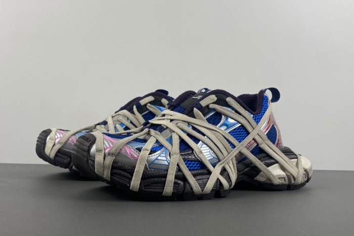 Balenciaga 3XL Extreme Lace Sneaker Royal Blue Silver778698 W3XLL 0525