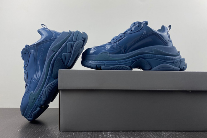 Balenciaga Triple S Rubber Sneaker in Blue  734954 W2PAA 4000
