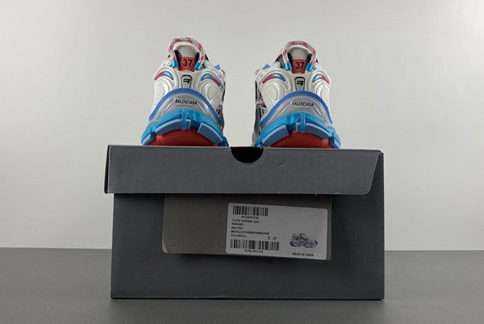 Balenciaga 7.5 white blue 772767-W3RBW-2325