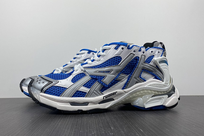 BALENCIAGA -Runner WHITE SAPPHIRE BLUE 677403 W3R83 4912