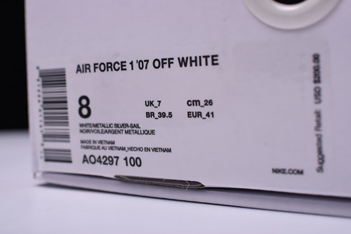 Off-White  Nike Air Force 1 Low ComplexCon White AO4297-100