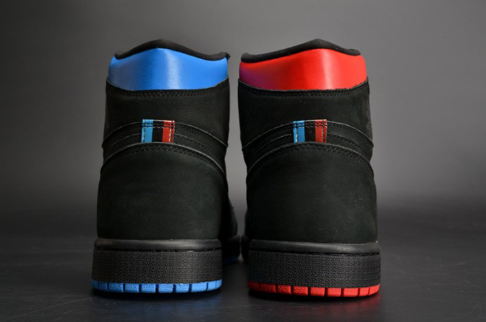 Air Jordan 1 Retro High OG "Quai 54"  Black/Italy Blue-University Red mens AH1040-054