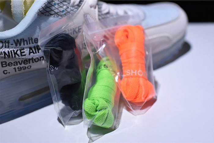 Off-White  x Nike Air Max 90 AM90 THE TEN 10 Sail Muslin Virgil Abloh AA7293-100