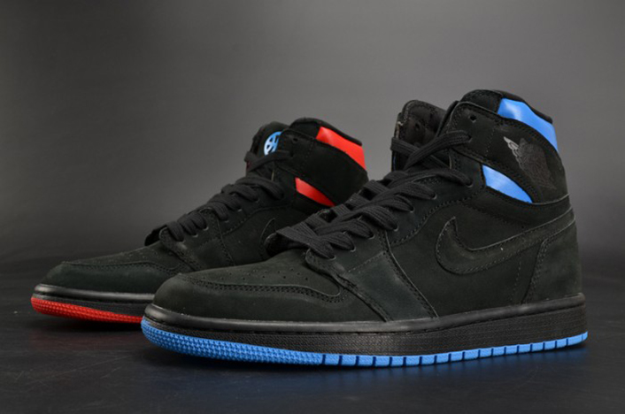 Air Jordan 1 Retro High OG "Quai 54"  Black/Italy Blue-University Red mens AH1040-054