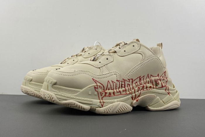 BALENCIAGA CREAM ‘TRIPLES’ SNEAKERS sail 536737 W2FAY 9016