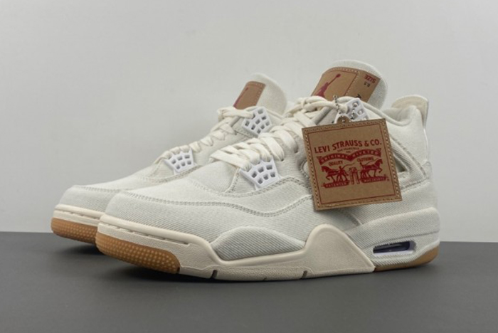 Levi's X Air Jordan 4 Retro 'White Denim' AO2571-100
