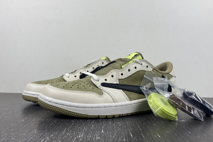 Jordan 1 Retro Low Golf Travis Scott Neutral Olive  FZ3124-200