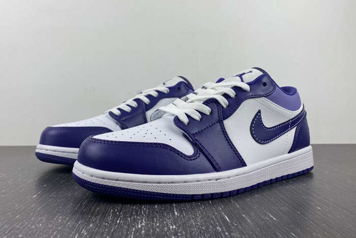 Air Jordan 1 Low White Purple 553558-515