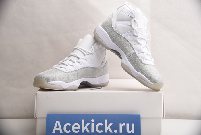 JORDAN 11 RETRO WHITE METALLIC SILVER - AR0715-100