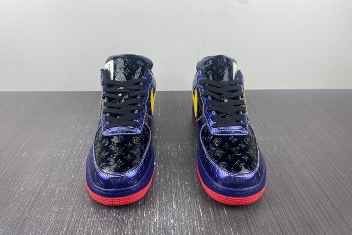 Louis V  x Nike Air Force LV  Black/Blue/Yellow