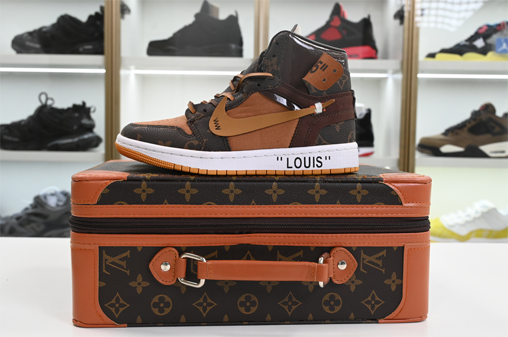 Louis V  x Off-White  x Air Jordan 1 Customs MENS AQ0818-158