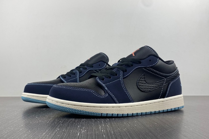 Air Jordan 1 Low Navy Black Snakeskin FJ5478-010