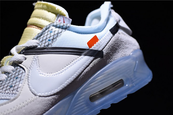 Off-White  x Nike Air Max 90 AM90 THE TEN 10 Sail Muslin Virgil Abloh AA7293-100