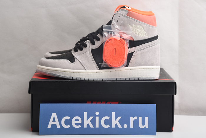 Air Jordan 1 Retro High OG 'Grey Crimson' - Air Jordan - 555088-018