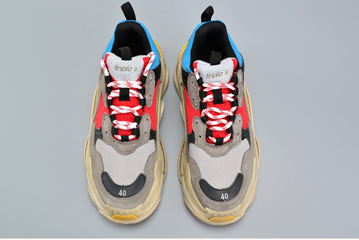 BALENCIAGA TRIPLE S TRAINER RED/ BLUE/ YELLOW 490673-W06E3-4365
