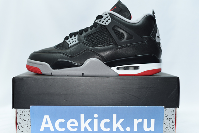 Air Jordan 4 Bred Reimagined leather material FV5029-006