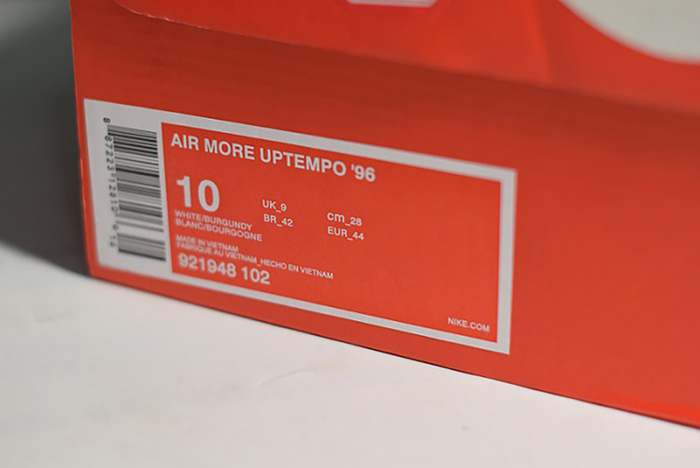 Nike Air More Uptempo 96 White Varsity Red 921948-102