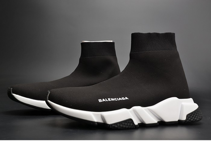 Balenciaga Stretch Mesh High Top Sneaker Black White 454485 W05G0