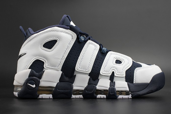 Nike Air More Uptempo "Olympic" White/Midnight Navy mens 414962-104