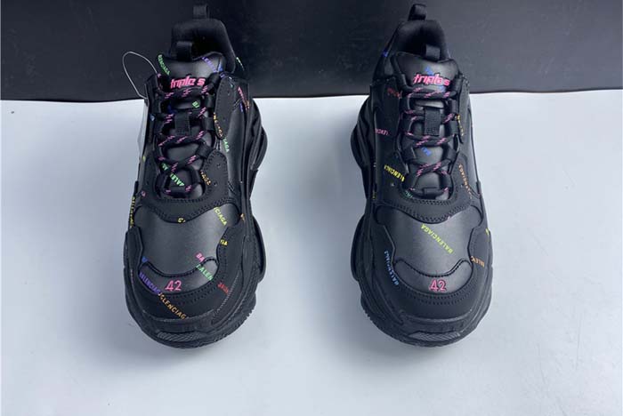 Balenciaga Triple S BLACK LETTER COLORFUL  W2FA1 1210