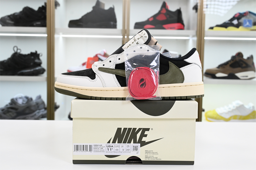 Travis Scott x Air Jordan 1 Low OG Olive  DZ4137-106