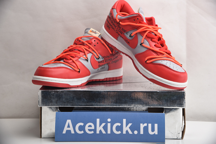NIKE DUNK LOW Off-White  UNIVERSITY RED - CT0856-600