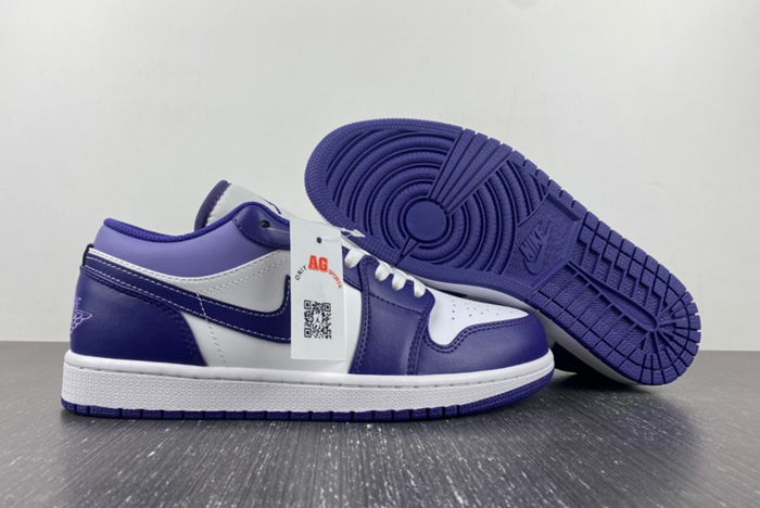 Air Jordan 1 Low White Purple 553558-515