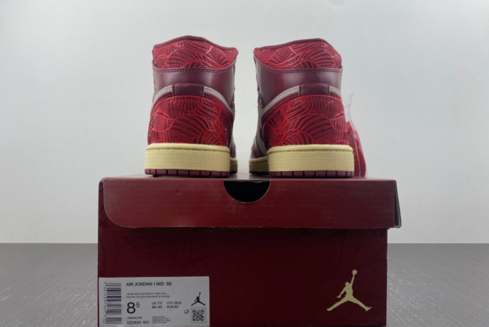 Jordan 1 Mid SE Tiki Leaf Team Red  DZ2820-601