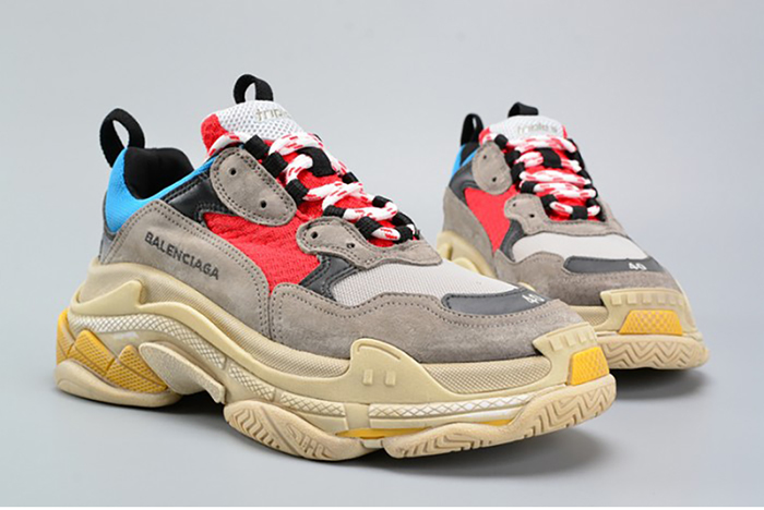 BALENCIAGA TRIPLE S TRAINER RED/ BLUE/ YELLOW 490673-W06E3-4365