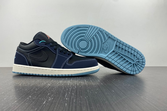 Air Jordan 1 Low Navy Black Snakeskin FJ5478-010