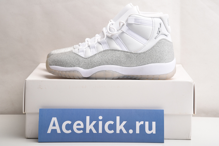 JORDAN 11 RETRO WHITE METALLIC SILVER - AR0715-100