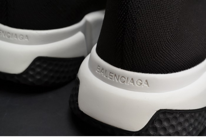 Balenciaga Stretch Mesh High Top Sneaker Black White 454485 W05G0