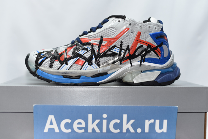 Balenciaga Runner Sneaker 'Grey Red Blue' 677403 W3RB6 1264