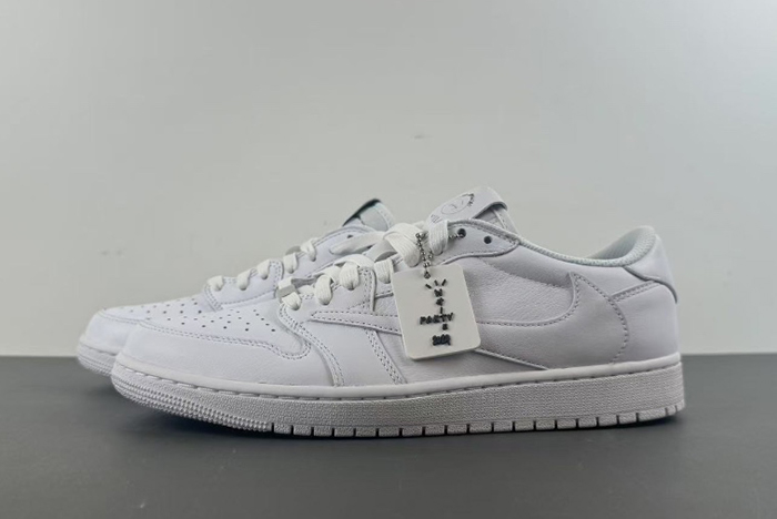 Travis Scott x Air Jordan 1 all white TD1228-111