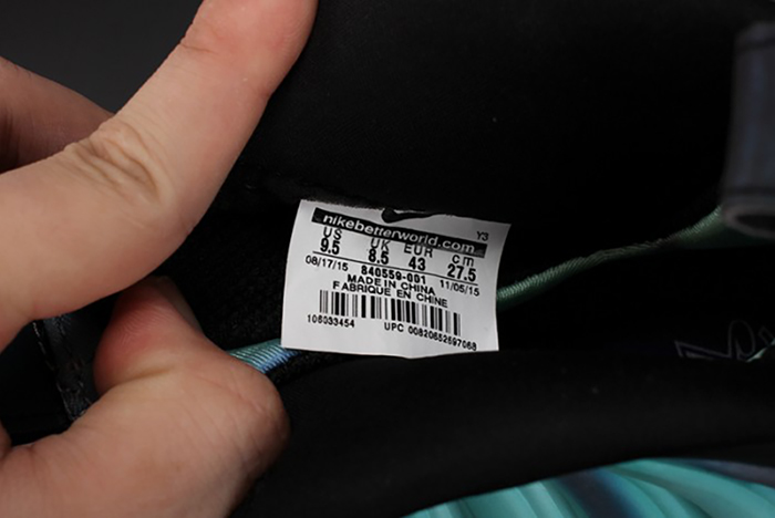 Nike Air Foamposite One "Northern Lights" Black/Green mens 840559-001