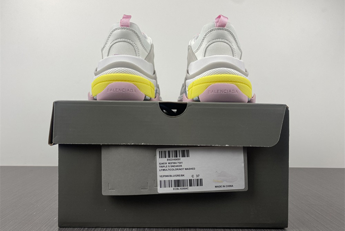 Balenciaga1.0  White /Grey/Pink /Yellow    524039 W2FW4 7541