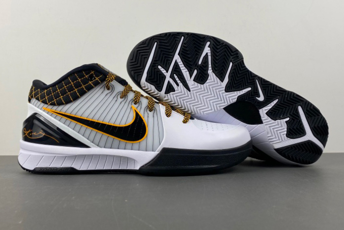 Nike Kobe 4 Protro White Black Del Sol Men