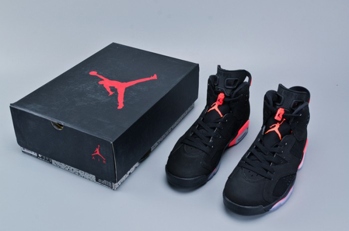 AIR JORDAN 6 RETRO "INFRARED 2014" black mens 384664-023